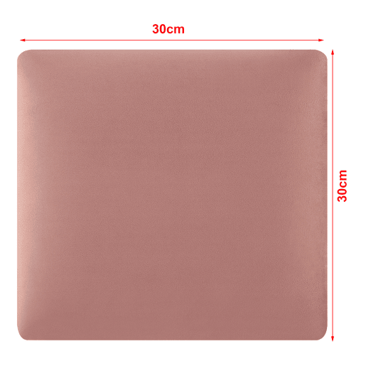 Conjunto de 4 painéis de parede acolchoados Carpino veludo 30x30cm - Rosa neu.haus