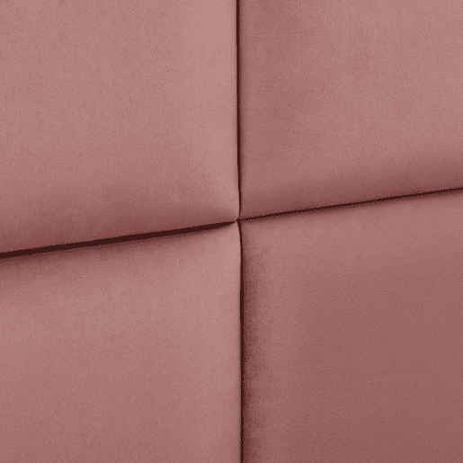 Conjunto de 4 painéis de parede acolchoados Carpino veludo 30x30cm - Rosa neu.haus