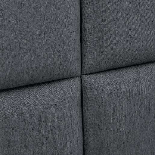Conjunto de 4 painéis de parede acolchoados Carpino têxtil 30x30cm - Cinzento escuro neu.haus