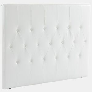 HOMCOM Cabeceira de Cama 160cm Cabeceira de Cama Estofada em Linho e Acolchoada 2 Formas de Uso Vertical ou Montado na Parede 160x7x120cm Branco