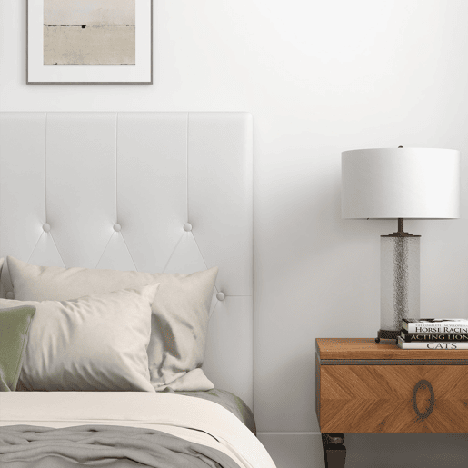 HOMCOM Cabeceira de Cama 160cm Cabeceira de Cama Estofada em Linho e Acolchoada 2 Formas de Uso Vertical ou Montado na Parede 160x7x120cm Branco