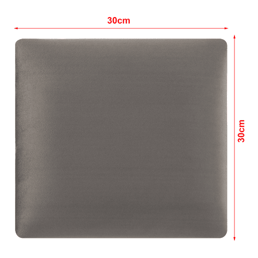 Conjunto de 4 painéis de parede acolchoados Carpino veludo 30x30cm - Cinzento escuro neu.haus