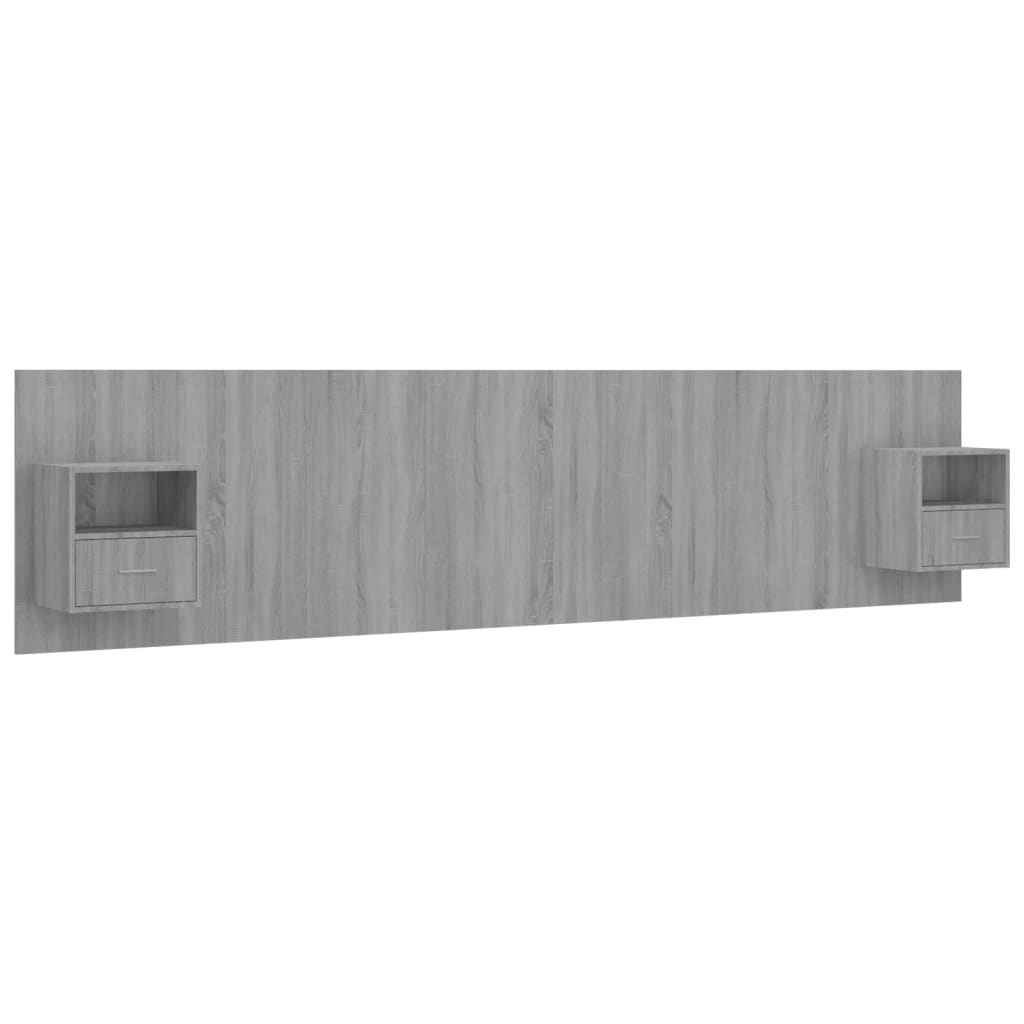 Cabecero De Cama Con Mesita 337 Roble/ Gris
