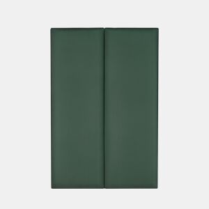 Conjunto de 2 painéis de parede acolchoados Carpino veludo 90x30cm - Verde escuro neu.haus