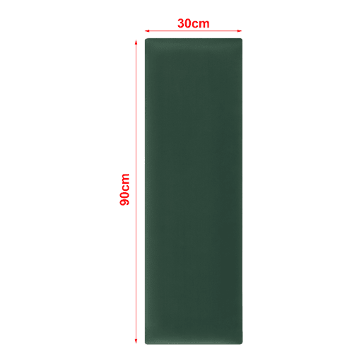 Conjunto de 2 painéis de parede acolchoados Carpino veludo 90x30cm - Verde escuro neu.haus