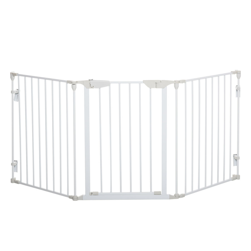 Barrera de Seguridad Metal y Plástico PawHut