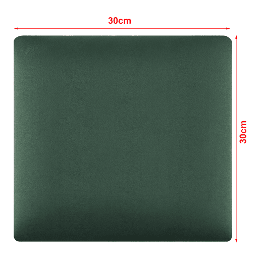Conjunto de 4 painéis de parede acolchoados Carpino veludo 30x30cm - Verde escuro neu.haus