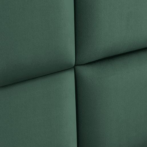 Conjunto de 4 painéis de parede acolchoados Carpino veludo 30x30cm - Verde escuro neu.haus