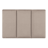 Conjunto de 3 painéis de parede acolchoados Carpino veludo 60x30cm - Cinzento claro neu.haus