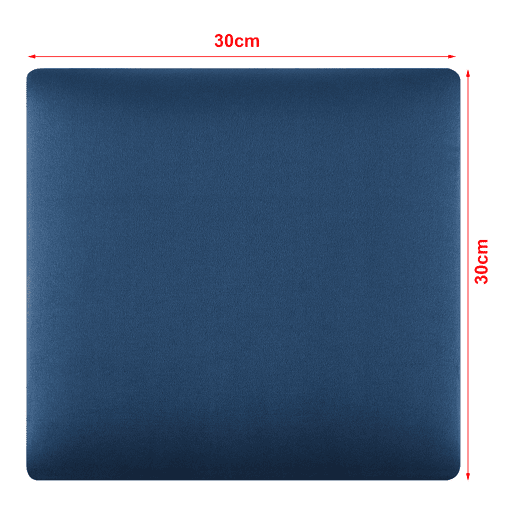 Conjunto de 4 painéis de parede acolchoados Carpino veludo 30x30cm - Azul marinho neu.haus