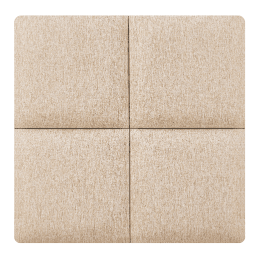Conjunto de 4 painéis de parede acolchoados Carpino têxtil 30x30cm - Bege neu.haus