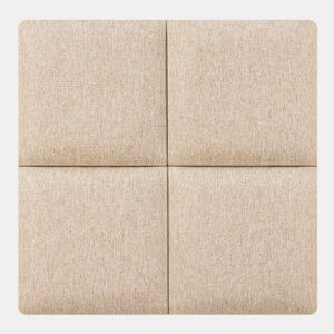 Conjunto de 4 painéis de parede acolchoados Carpino têxtil 30x30cm - Bege neu.haus