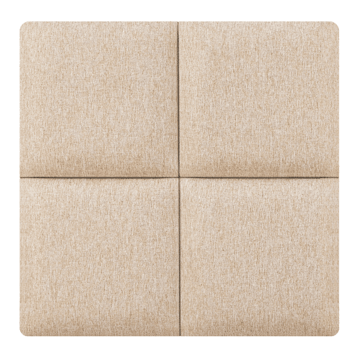 Conjunto de 4 painéis de parede acolchoados Carpino têxtil 30x30cm - Bege neu.haus