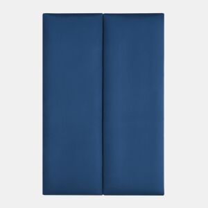 Conjunto de 2 painéis de parede acolchoados Carpino veludo 90x30cm - Azul marinho neu.haus