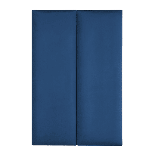 Conjunto de 2 painéis de parede acolchoados Carpino veludo 90x30cm - Azul marinho neu.haus
