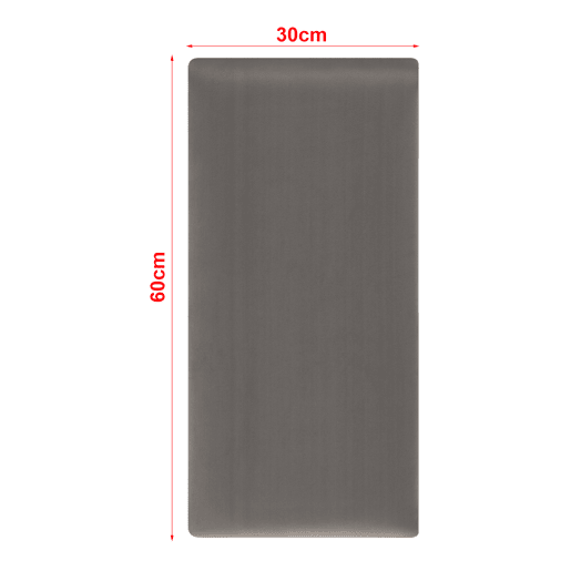 Conjunto de 3 painéis de parede acolchoados Carpino veludo 60x30cm - Cinzento escuro neu.haus