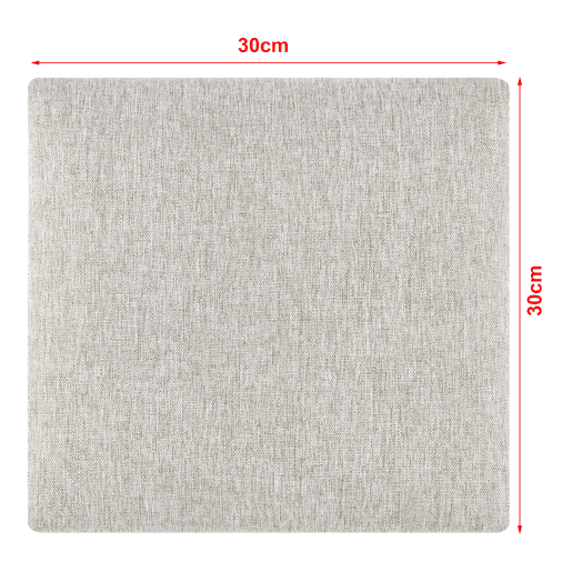 Conjunto de 4 painéis de parede acolchoados Carpino têxtil 30x30cm - Cinzento neu.haus