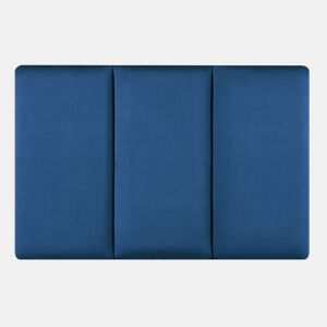 Conjunto de 3 painéis de parede acolchoados Carpino veludo 60x30cm - Azul marinho neu.haus