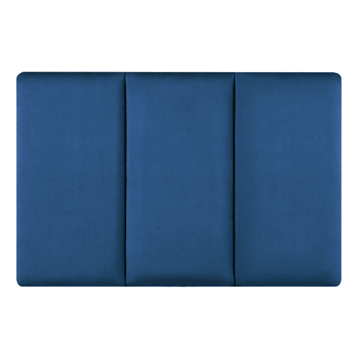 Conjunto de 3 painéis de parede acolchoados Carpino veludo 60x30cm - Azul marinho neu.haus