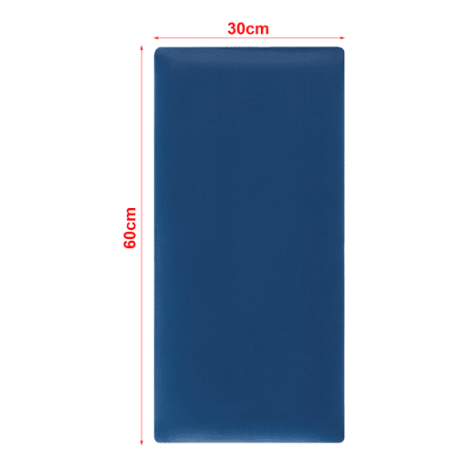 Conjunto de 3 painéis de parede acolchoados Carpino veludo 60x30cm - Azul marinho neu.haus