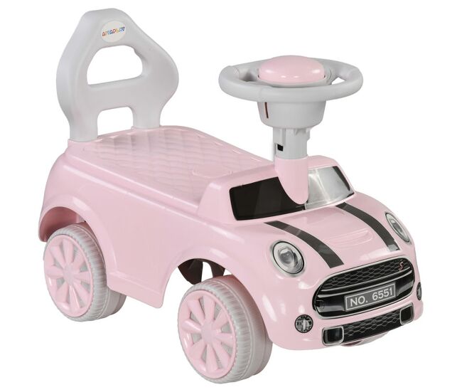 Aiyaplay correpasillos para bebés de 18 a 36 meses coche correpasillos con volante bocina y sistema de antivuelco carga 25 kg 53x25x35 cm rosa
