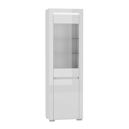 Vitrina 2 portas LED incluída Kasla Branco