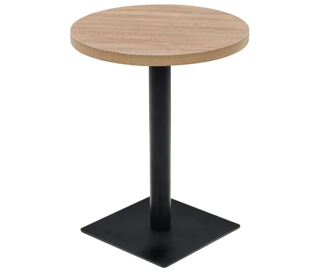 Mesa de bar bistró MDF y acero redonda 60x60
