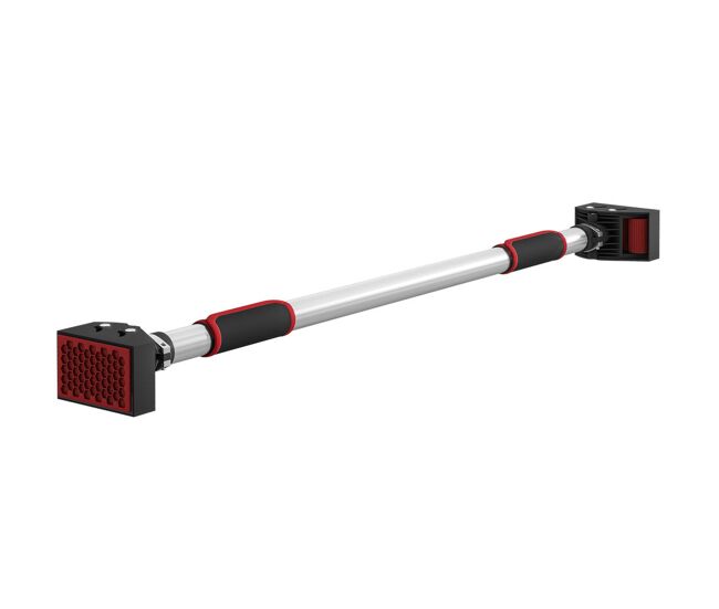 Sportnow barra de dominadas para puerta barra para hacer dominadas ajustable de 95 cm a 123 cm carga 200 kg para ejercicio y entrenamiento en casa gimnasio negro y rojo
