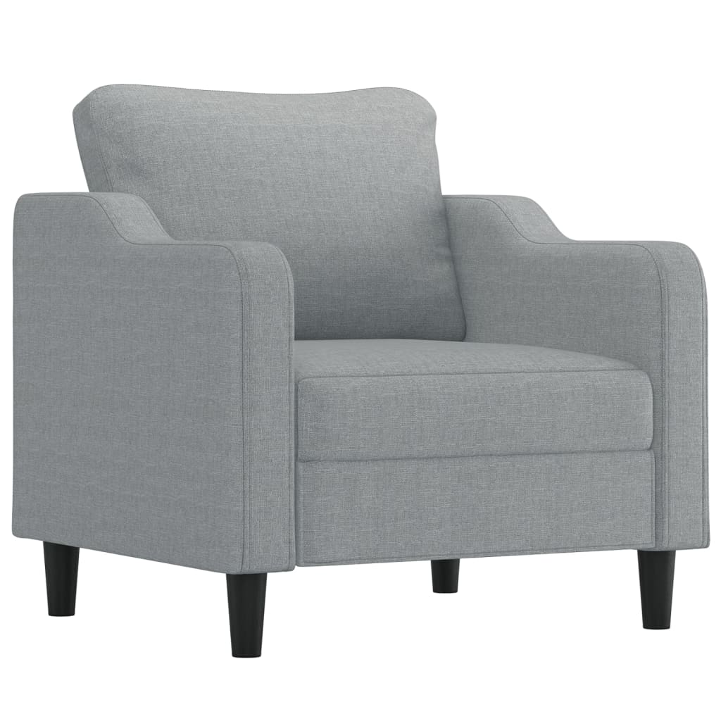 Vidaxl sillón de tela gris claro 60 cm