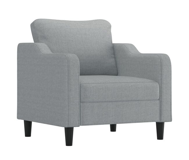 Vidaxl sillón de tela gris claro 60 cm