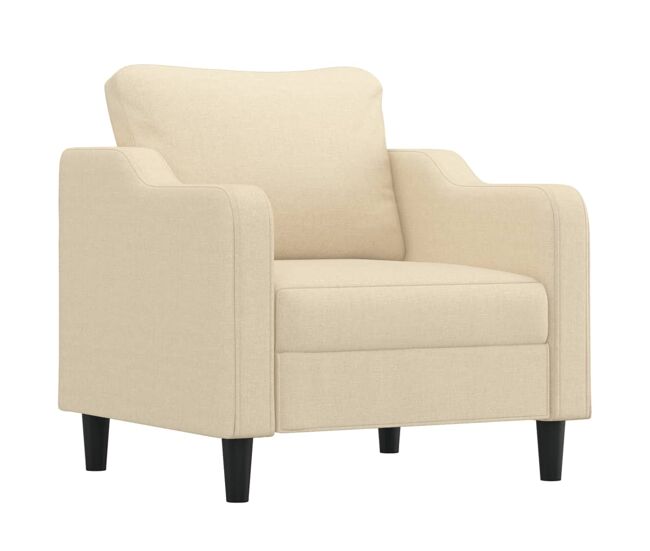 Vidaxl sillón de tela color crema 60 cm