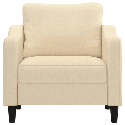 vidaXL Poltrona 60 cm tecido cor creme vidaXL Poltrona 60 cm tecido cor creme
