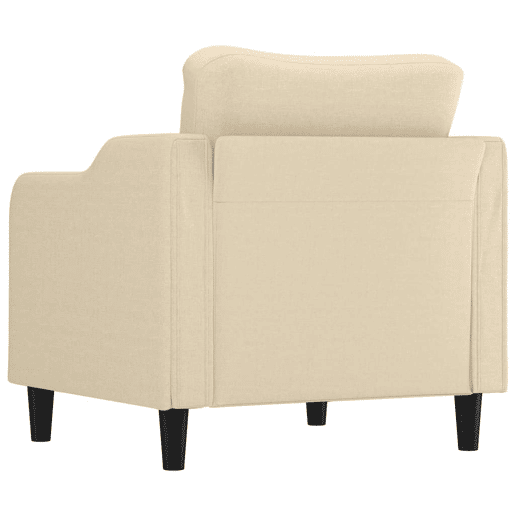 vidaXL Poltrona 60 cm tecido cor creme vidaXL Poltrona 60 cm tecido cor creme