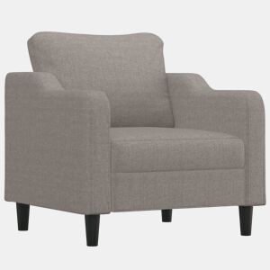 vidaXL Poltrona tecido 60 cm cinzento-acastanhado