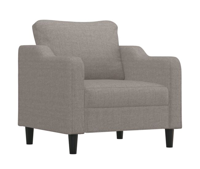 Vidaxl sillón de tela gris taupé 60 cm