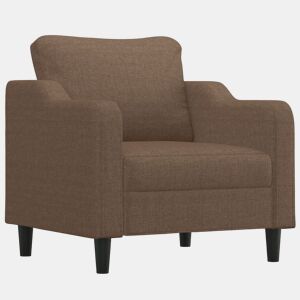 vidaXL Poltrona 60 cm tecido castanho