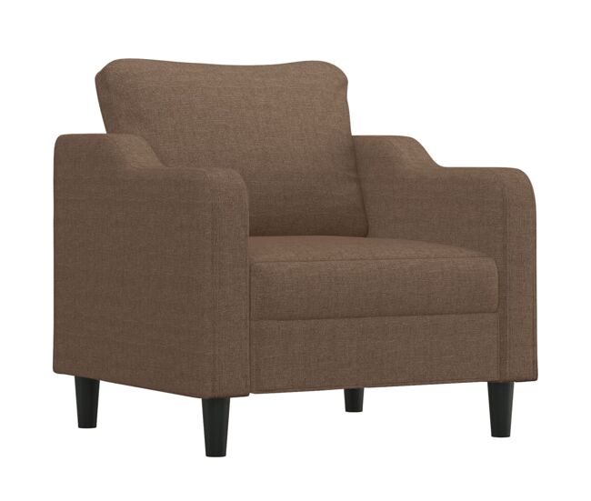 Vidaxl sillón de tela marrón 60 cm