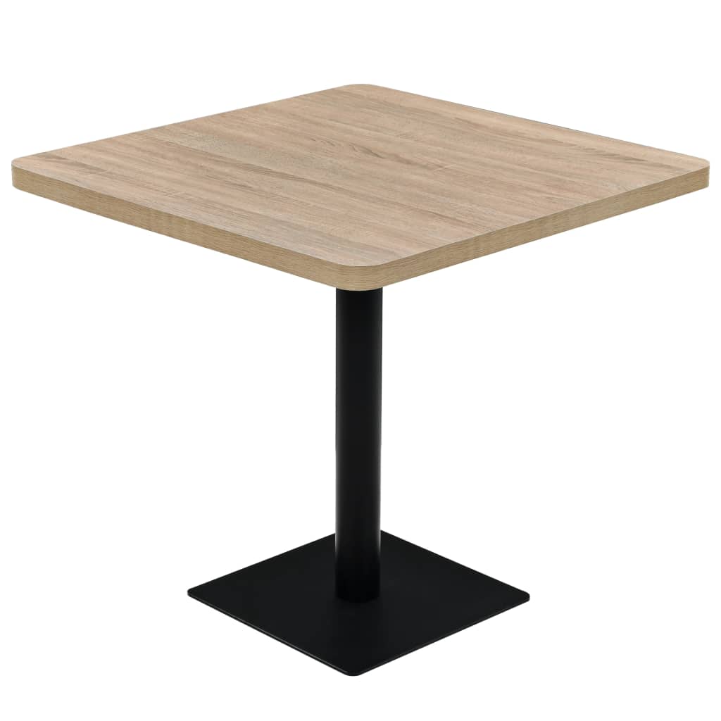 Mesa bar bistró MDF y acero 80x80
