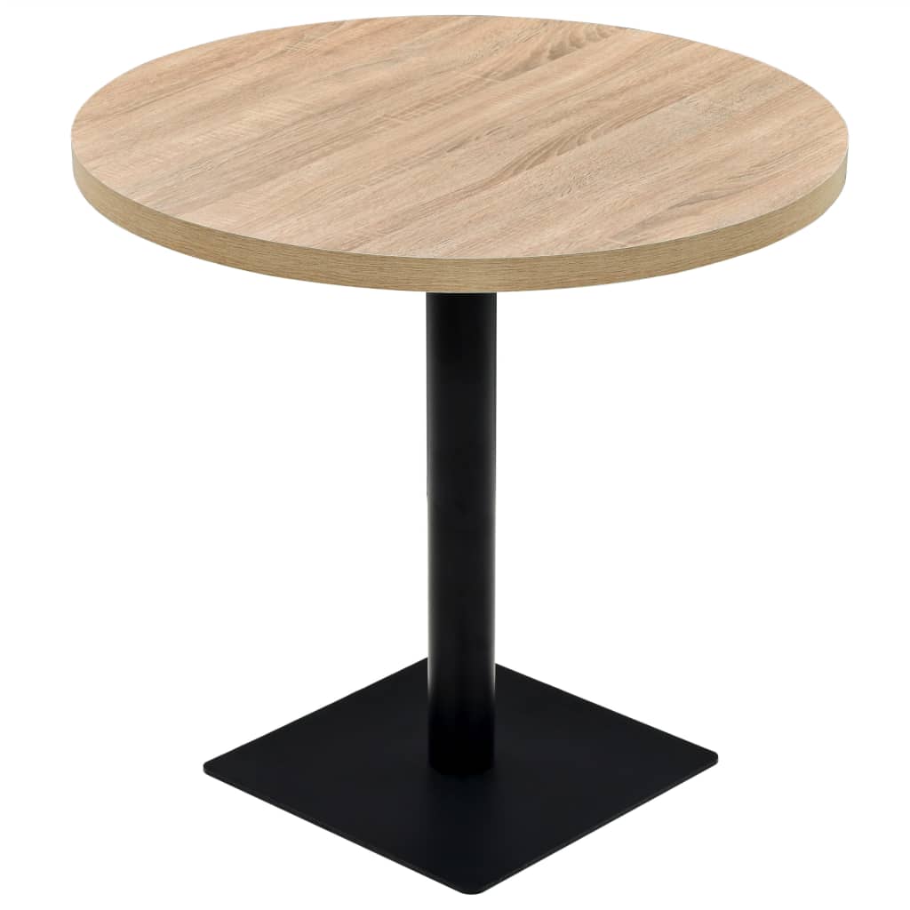 Mesa de bar bistró MDF y acero redonda 80x80