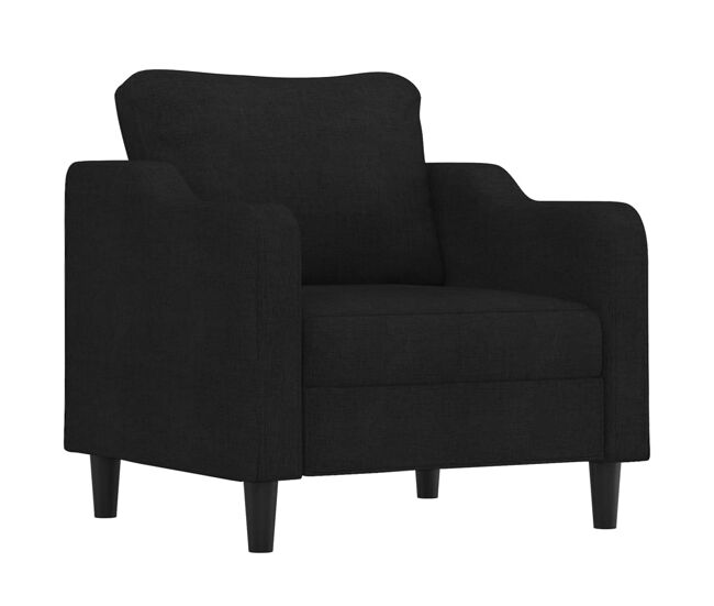 Vidaxl sillón de tela negro 60 cm
