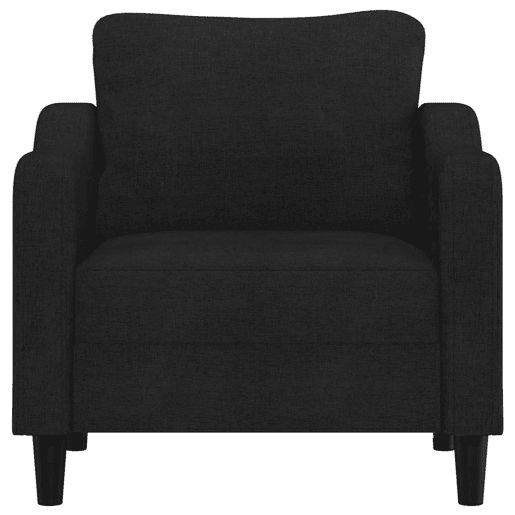 vidaXL Poltrona 60 cm tecido preto