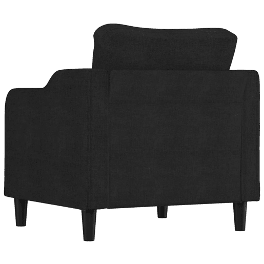 vidaXL Poltrona 60 cm tecido preto