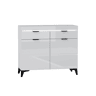 Buffet 2 portes 2 tiroirs LED inclus Ruben Blanc