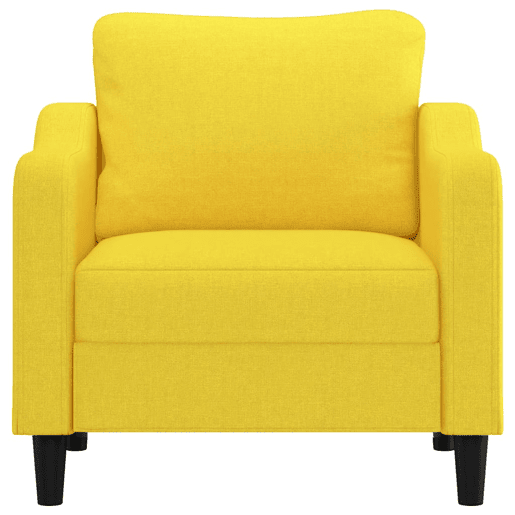 vidaXL Poltrona 60 cm tecido amarelo-claro vidaXL Poltrona 60 cm tecido amarelo-claro