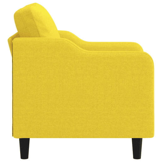 vidaXL Poltrona 60 cm tecido amarelo-claro vidaXL Poltrona 60 cm tecido amarelo-claro