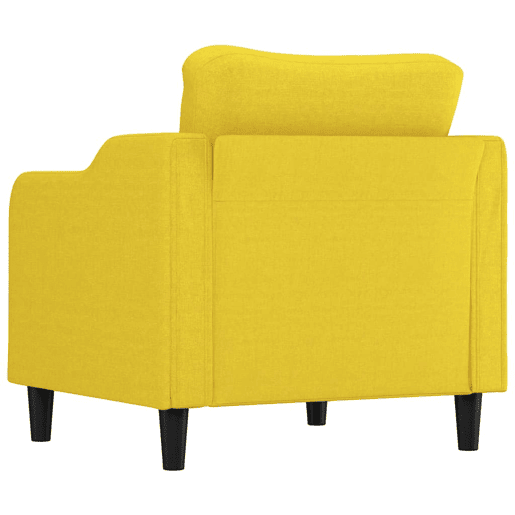 vidaXL Poltrona 60 cm tecido amarelo-claro vidaXL Poltrona 60 cm tecido amarelo-claro