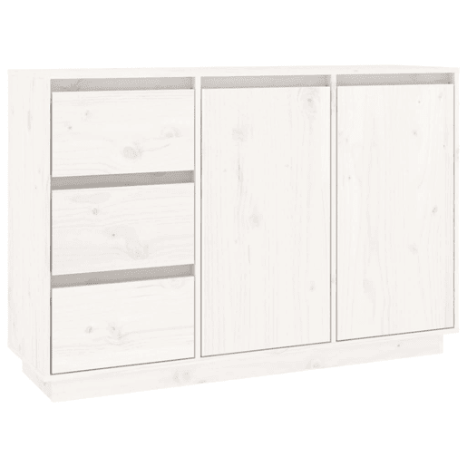 vidaXL Aparador 111x34x75 cm madeira de pinho maciça branco vidaXL Aparador 111x34x75 cm madeira de pinho maciça branco