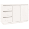 vidaXL Aparador 111x34x75 cm madeira de pinho maciça branco