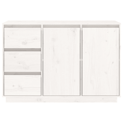 vidaXL Aparador 111x34x75 cm madeira de pinho maciça branco vidaXL Aparador 111x34x75 cm madeira de pinho maciça branco