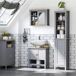 Conjunto de Baño MDF kleankin, hogar - baño Conjunto de Baño MDF kleankin, hogar - baño Gris